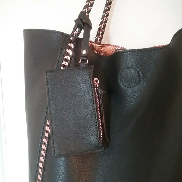 NWT Blk Braided Chain Handle Tote FirmPrice Last 1 - Picture 4 of 4